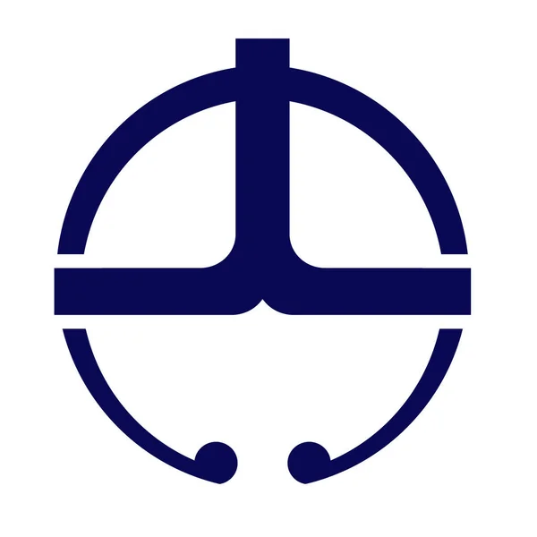Escudo Armas Del Pueblo Oyodo Prefectura Nara Japón — Foto de Stock