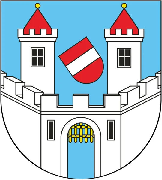 Escudo Armas Ciudad Roudnice Nad Labem Checo — Foto de Stock