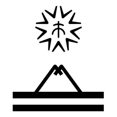 Kure şehrinin arması bu. Hiroşima Bölgesi. Japonya 