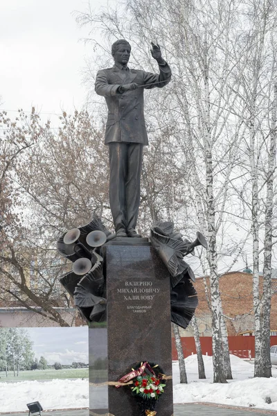 Monumento Maestro Militar Valery Khalilov Tambov Rússia Março 2021 — Fotografia de Stock