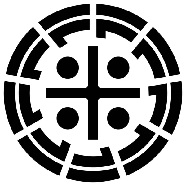 Герб Города Курумэ Префектура Фукуока Япония — стоковое фото