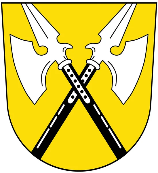 Wappen Der Stadt Hallstadt Deutschland — Stockfoto