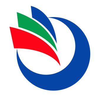 Koge Köyü 'nün arması. Fukuoka Bölgesi. Japonya 