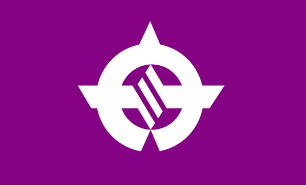 Bendera Desa Mifune Prefektur Kumamoto Jepang — Stok Foto