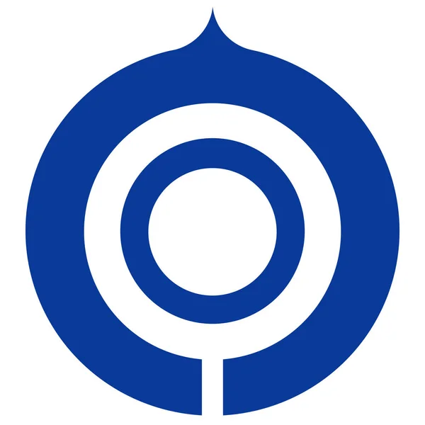 Герб Города Хьюги Оружие Префектура Миядзаки Япония — стоковое фото