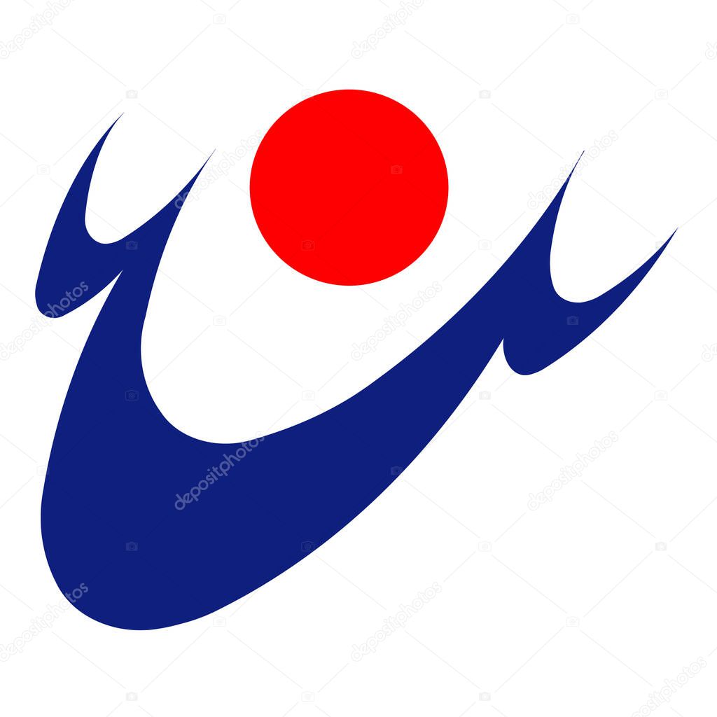 Coat of arms of the city of Hioki. Kagoshima Prefecture. Japan 