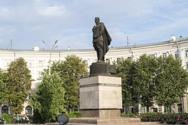 Památník Černyakhovského Nádražním Náměstí Město Voroněž Rusko Září 2020 — Stock fotografie