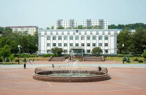 Administratie Van Het Stadsdeel Korsakov Stad Korsakov Sachalin Regio Rusland — Stockfoto