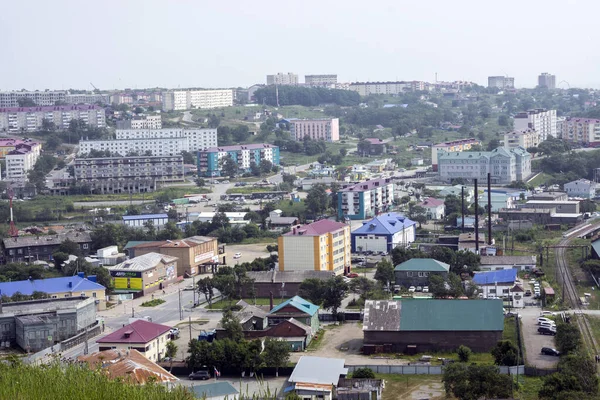 Місто Корсаков Сахалінська Область Росія Липень 2021 — стокове фото