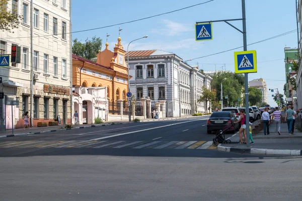 Οδός Krasnoarmeyskaya Στην Πόλη Σαμάρα Ρωσία Αύγουστος 2021 — Φωτογραφία Αρχείου