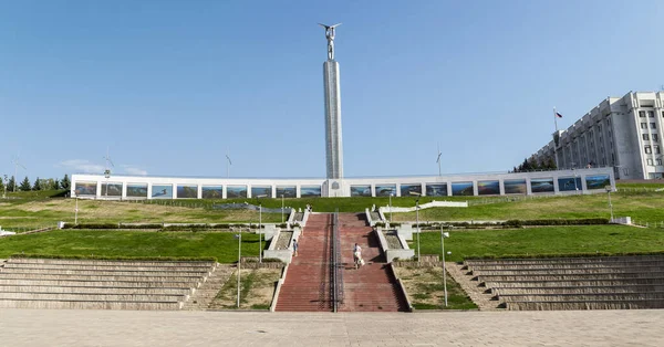 Zicht Het Glory Monument Samara Stad Rusland Augustus 2021 — Stockfoto