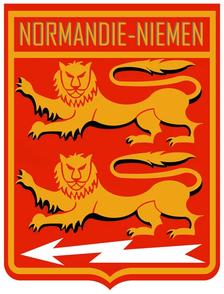 Escudo 19 regimiento de pilotos "Normandie-Niemen " — Foto de Stock