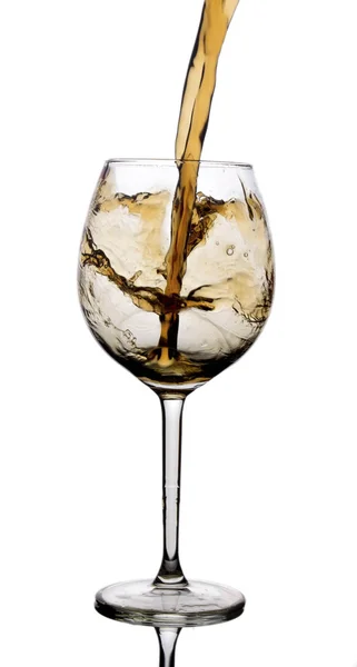 Una gota de agua en un vaso — Foto de Stock