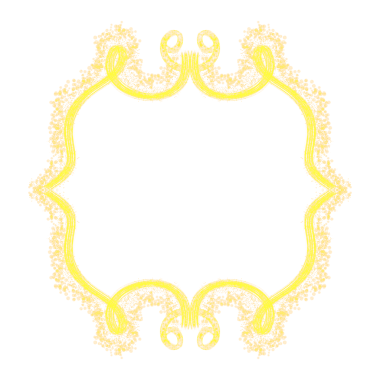 yellow Ornamental Frame for copy space text 