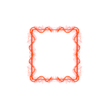 red color abstract Glitter Square Frame for copy space