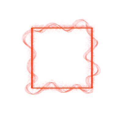 red color abstract Glitter Square Frame for copy space