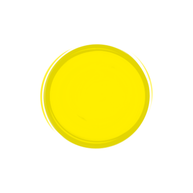 yellow color brushstroke creating circle, round sphere 