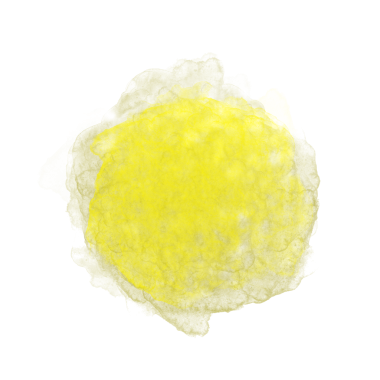 yellow color brushstroke creating circle, round sphere 