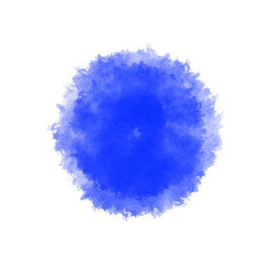 blue color brushstroke creating circle, round sphere 