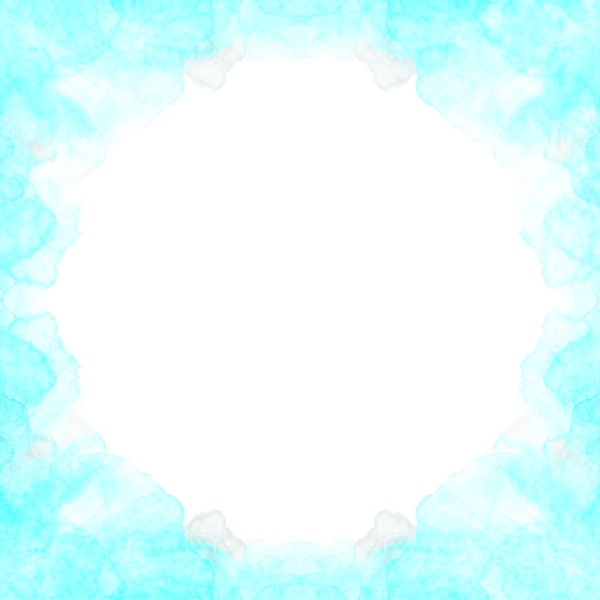 Soyut Cyan Watercolor Çerçeve Kenarlığı
