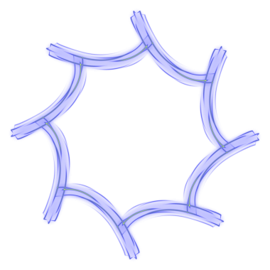 Mavi Parlak Dekoratif Çerçeve