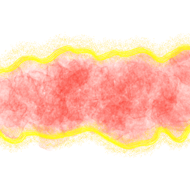 Altın Parıltı ve Kırmızı Fırça Vuruşu