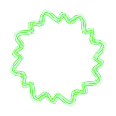 Yeşil Soyut Neon Parlak Çizgi Çerçevesi