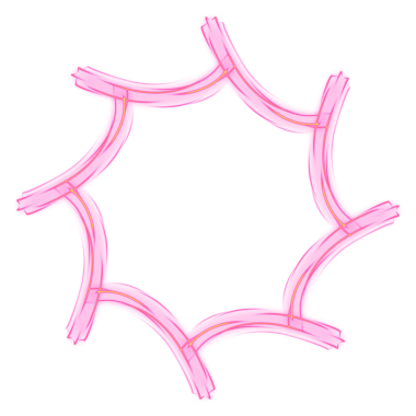 Pembe Parlak Dekoratif Çerçeve