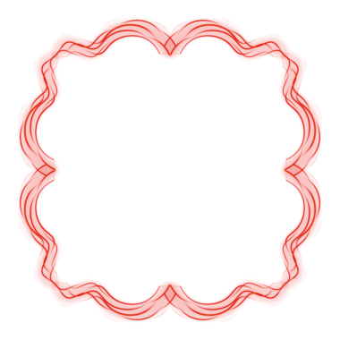 Kırmızı Parlak Dekoratif Çerçeve