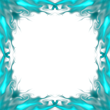 Soyut Cyan Alev Çerçeve Kenarlığı