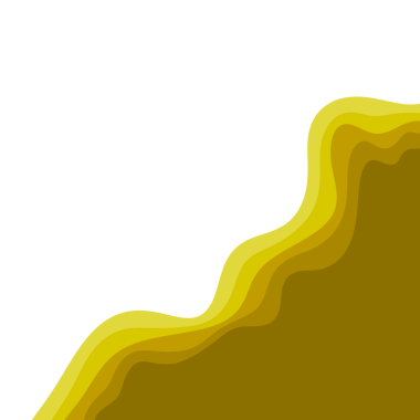 Sarı Dalga Kağıt Kesme Kenarlığı