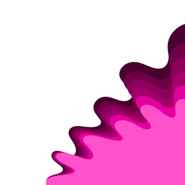 Soyut Dalga Kenarlığı Pembe Gradyan Kenarı