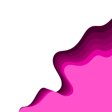 Soyut Dalga Kenarlığı Pembe Gradyan Kenarı