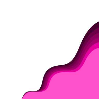 Soyut Dalga Kenarlığı Pembe Gradyan Kenarı