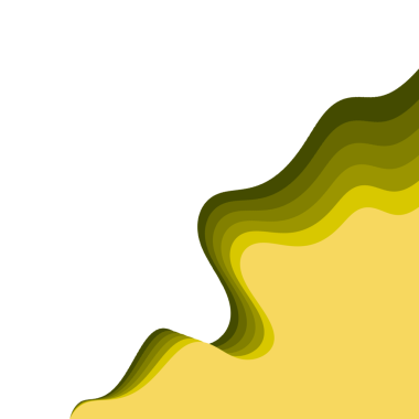 Soyut Dalga Kenarlığı Sarı Gradyan Kenarı