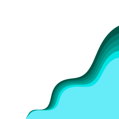 Soyut Dalga Kenarlığı Cyan Gradyan Kenarı