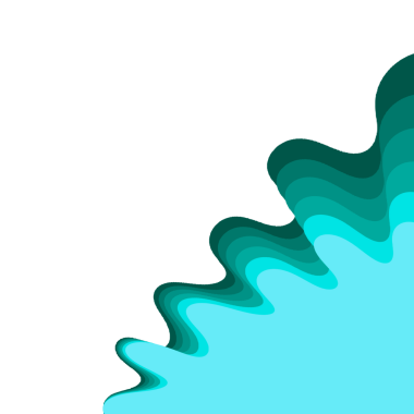 Soyut Dalga Kenarlığı Cyan Gradyan Kenarı