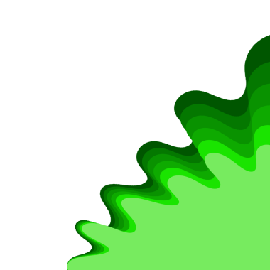 Soyut Dalga Kenarlığı Yeşil Gradyan Kenarı