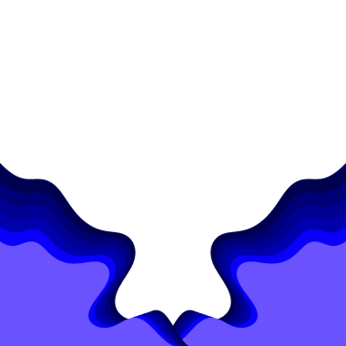 Soyut Dalgalı Kenarlık Mavi Gradyan Kenarı