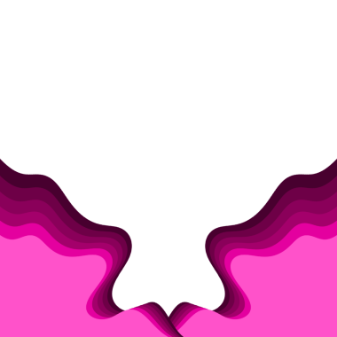 Soyut Dalgalı Kenarlık Pembe Gradyan Kenarı