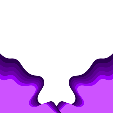 Soyut Dalgalı Kenarlık Mor Gradyan Kenarı