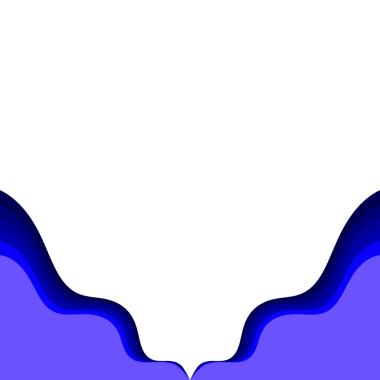 Soyut Dalgalı Kenarlık Mavi Gradyan Kenarı