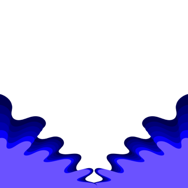 Soyut Dalgalı Kenarlık Mavi Gradyan Kenarı