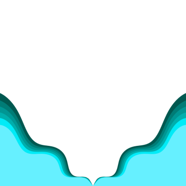 Soyut Dalga Sınırı Cyan Gradyan Kenarı