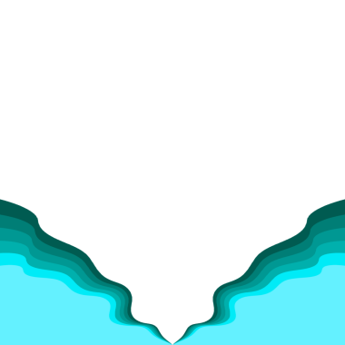 Soyut Dalga Sınırı Cyan Gradyan Kenarı