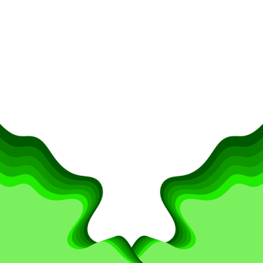 Soyut Dalgalı Kenarlık Yeşil Gradyan Kenarı