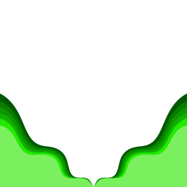 Soyut Dalgalı Kenarlık Yeşil Gradyan Kenarı