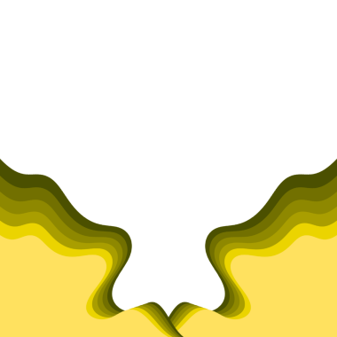 Soyut Dalgalı Kenar Sarı Gradyan Kenar