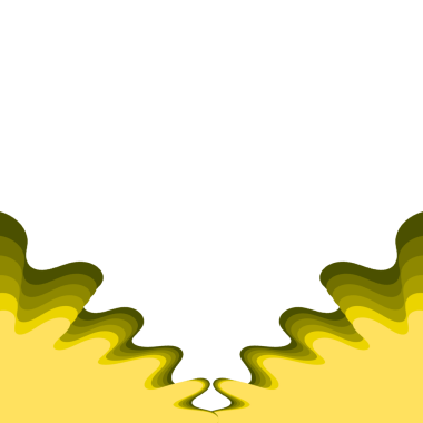 Soyut Dalgalı Kenar Sarı Gradyan Kenar