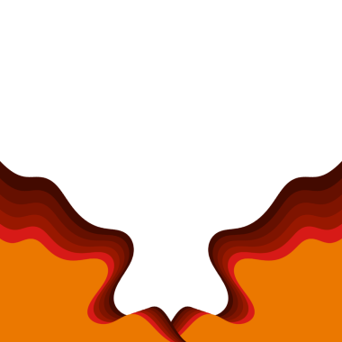 Soyut Dalgalı Orange Kenarlık Gradyan Kenarı